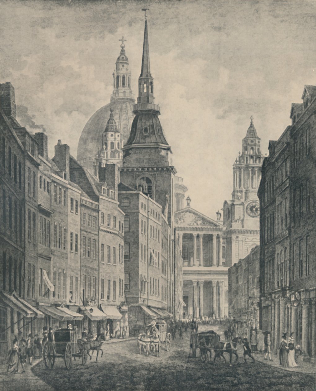 "Shopping in Ludgate Street, 1795", 1920 tekijältä Thomas Morris