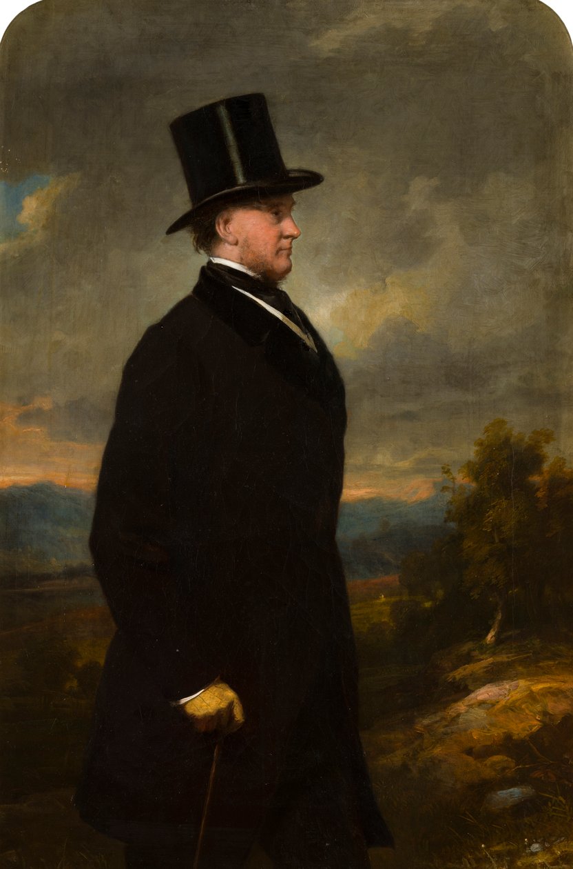 John George Weld Foresterin muotokuva, 2. Lord Forester (1801-1874), n. 1832-66 (öljy kankaalle) tekijältä Thomas Musgrave Joy
