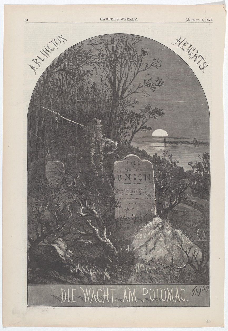 Arlington Heights. Die Wacht. Olen Potomac. tekijältä Thomas Nast