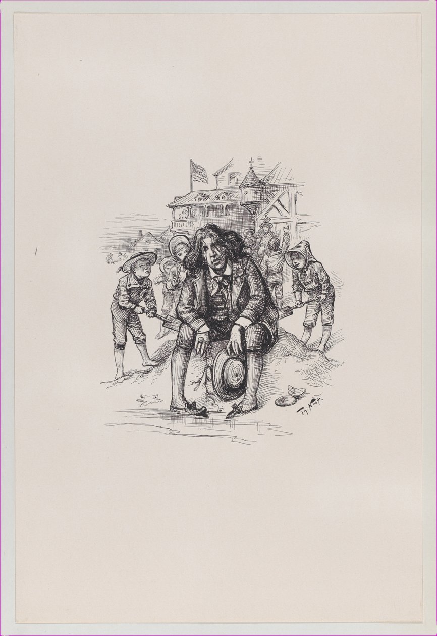 Oscar meren rannalla, 26. elokuuta 1882, 26. elokuuta 1882. tekijältä Thomas Nast