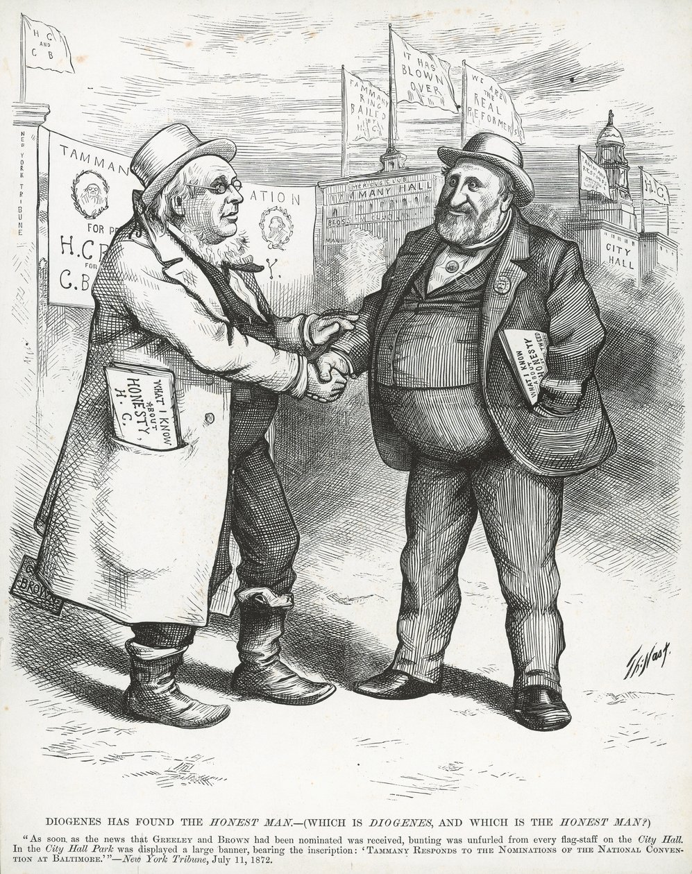 William "Boss" Tweed ja Horace Greeley, "Harper