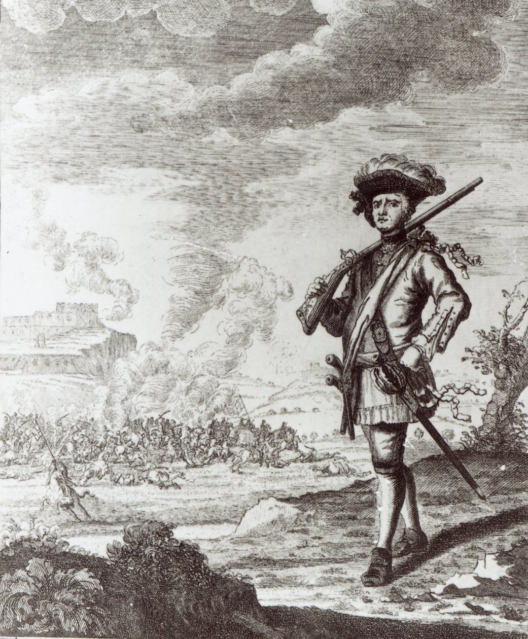 Kapteeni Henry Morgan Panaman potkussa vuonna 1671, noin 1734 tekijältä Thomas Nicholls
