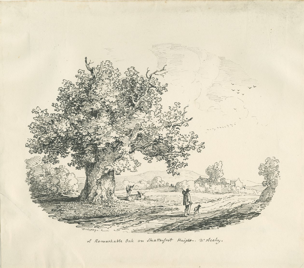 Arley - Shatterfort Height: litografia, 1839 tekijältä Thomas Peploe Wood