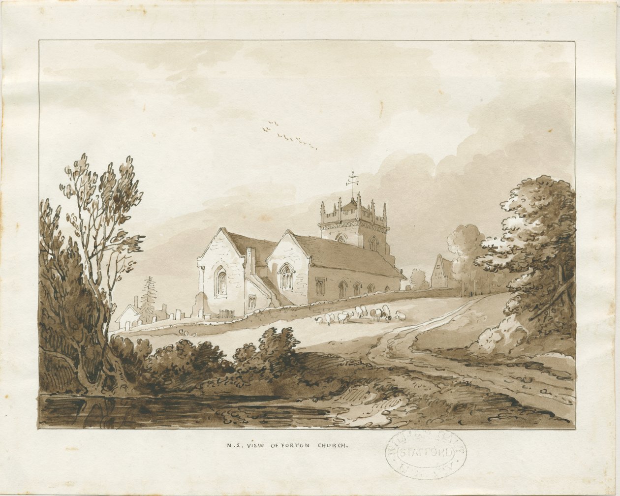 Fortonin kirkko: pesupiirustus, nd [?1838] (piirustus) (piirustus) tekijältä Thomas Peploe Wood