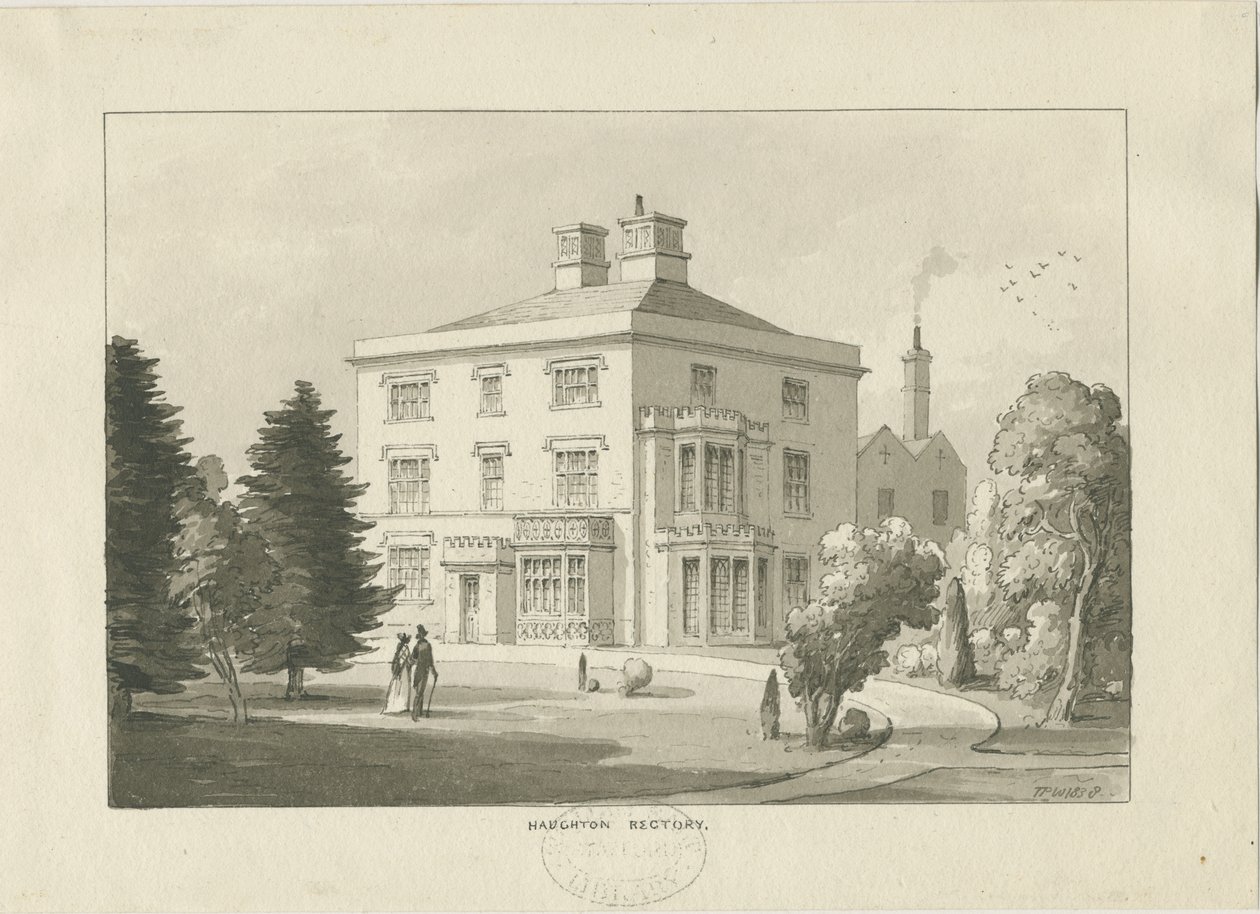 Haughton Rectory: pesupiirustus tekijältä Thomas Peploe Wood