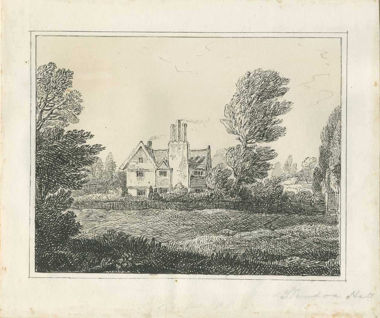 Standon Hall: tussipiirustus, nd [?19. vuosisadan puoliväli] (piirustus) (piirustus) tekijältä Thomas Peploe Wood