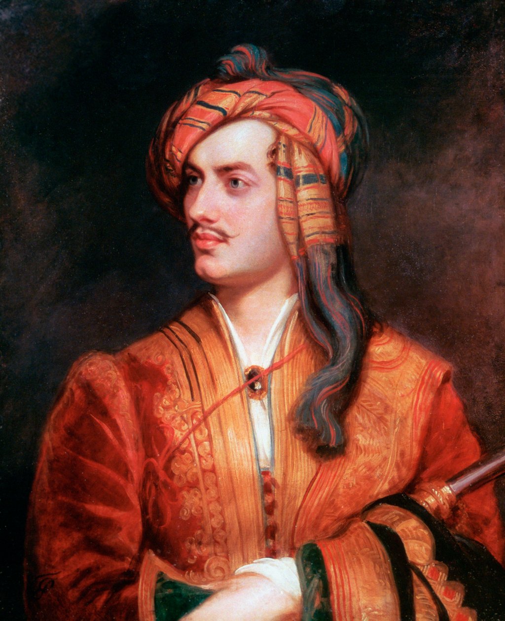 Byron of Rochdale albanialaisessa mekossa, 1813 tekijältä Thomas Phillips