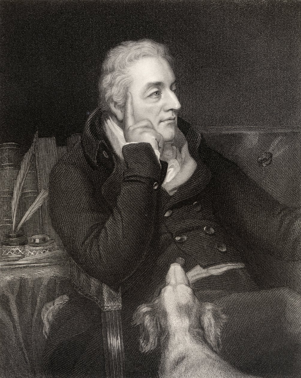 George Wyndham, Egremontin 3. Earl, kaiverrettu H.R. Cook (fl.1813-1847), National Portrait Gallerysta, osa IV, julkaistu noin 1835 tekijältä Thomas Phillips