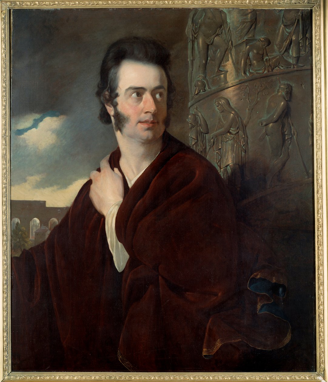 Olettama muotokuva lordi Byronista (1788 - 1824) brittiläisestä runoilijasta. Thomas Phillipsin (1770-1845) maalaus Ec. Ang. tekijältä Thomas Phillips