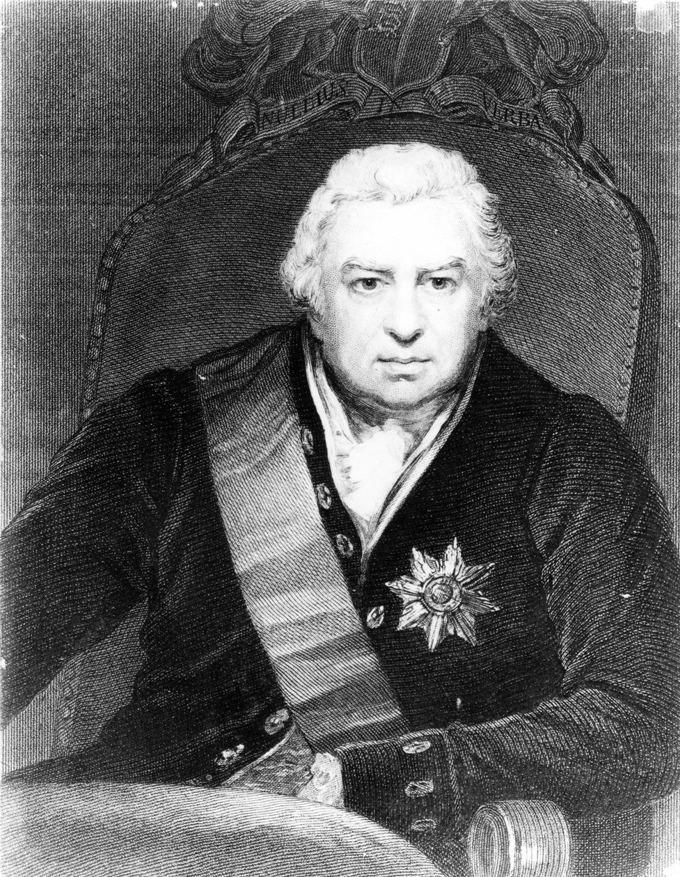 Sir Joseph Banks, noin 1830-luku (kaiverrus) tekijältä Thomas Phillips