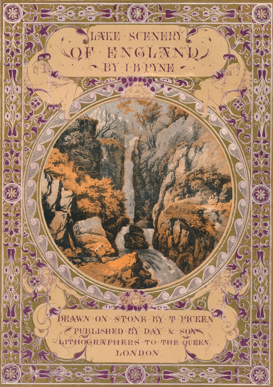 J. B. Pynen esikuva Englannin järvimaisemille, 1850-luku. tekijältä Thomas Picken