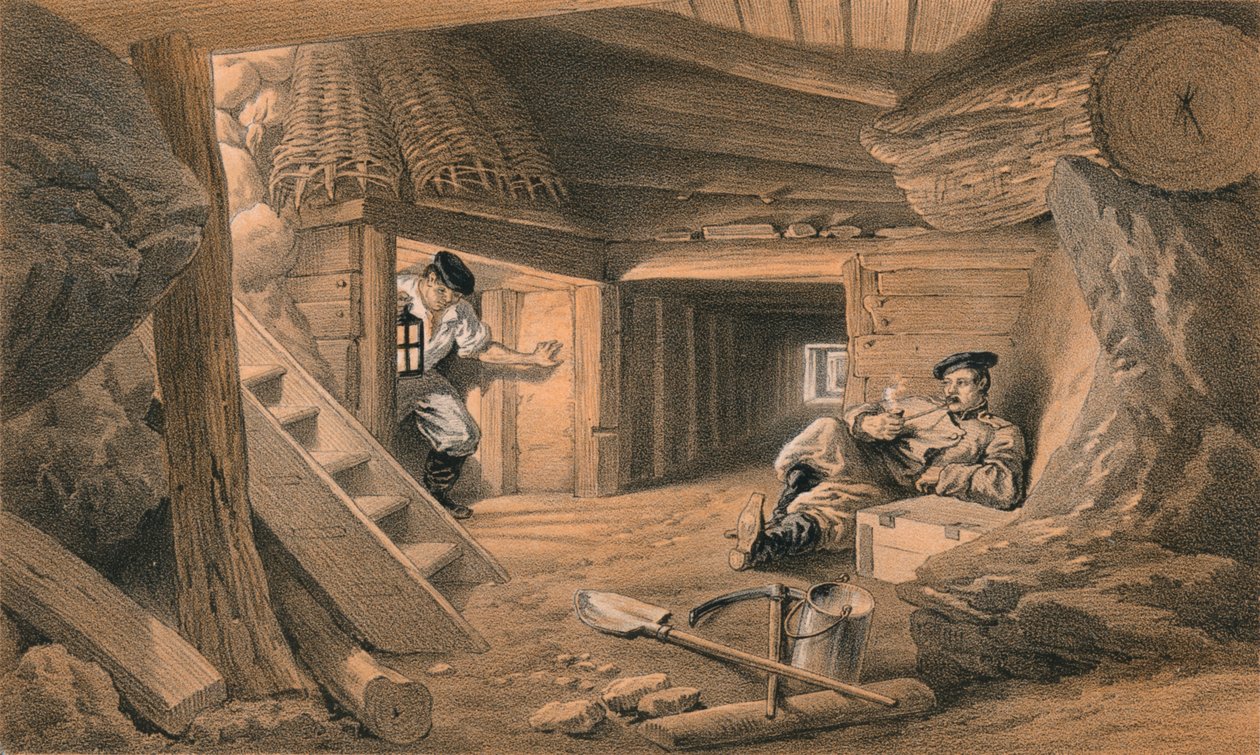Kaivos Bastion du Matissa, 1856 tekijältä Thomas Picken