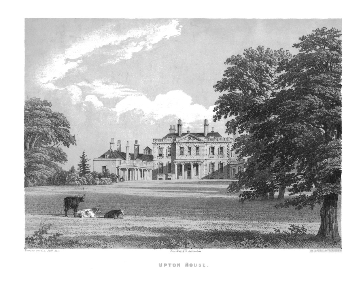 Upton House, 1800-luvun puoliväli. tekijältä Thomas Picken