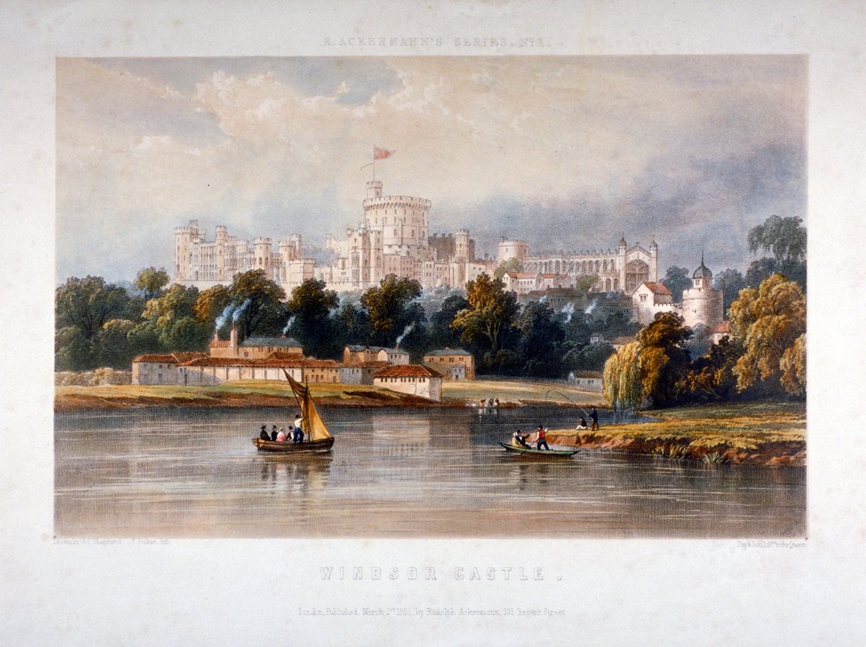 Windsorin linna, Berkshire, 1851 tekijältä Thomas Picken