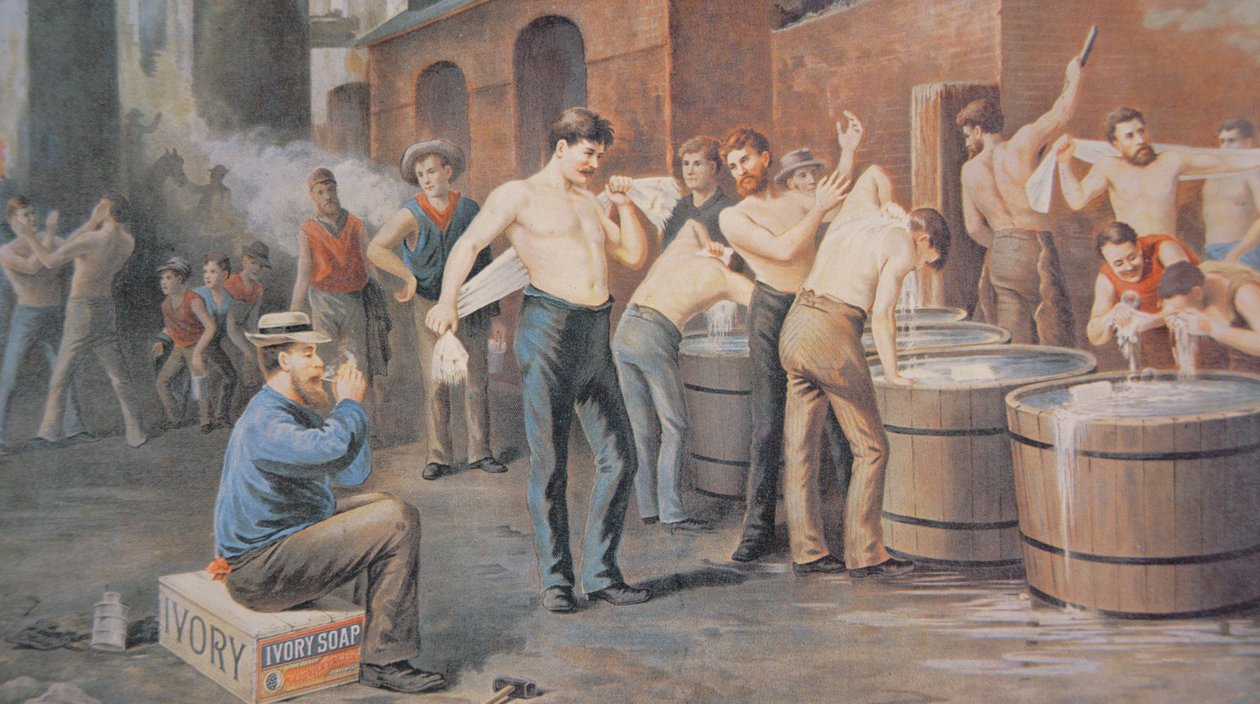Ivory Soap -mainos, n. 1890 (väri litho) tekijältä Thomas Pollock (after) Anschutz