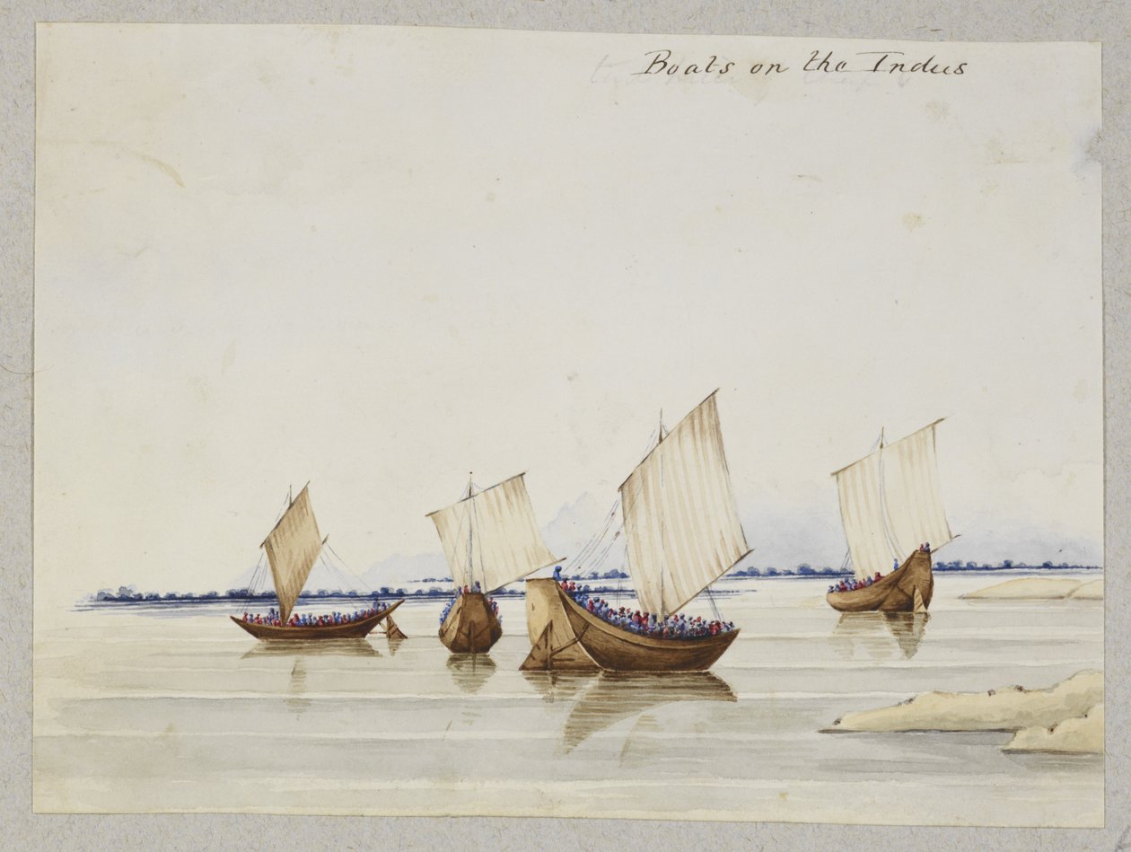 "Boats on the Indus", albumi, jossa on 212 piirustusta ja 11 litografiaa, jotka kuvaavat pukuja, ammatteja, maisemia ja rakennuksia Sindissä, Cutchissa ja Bombayssa tekijältä Thomas Postans