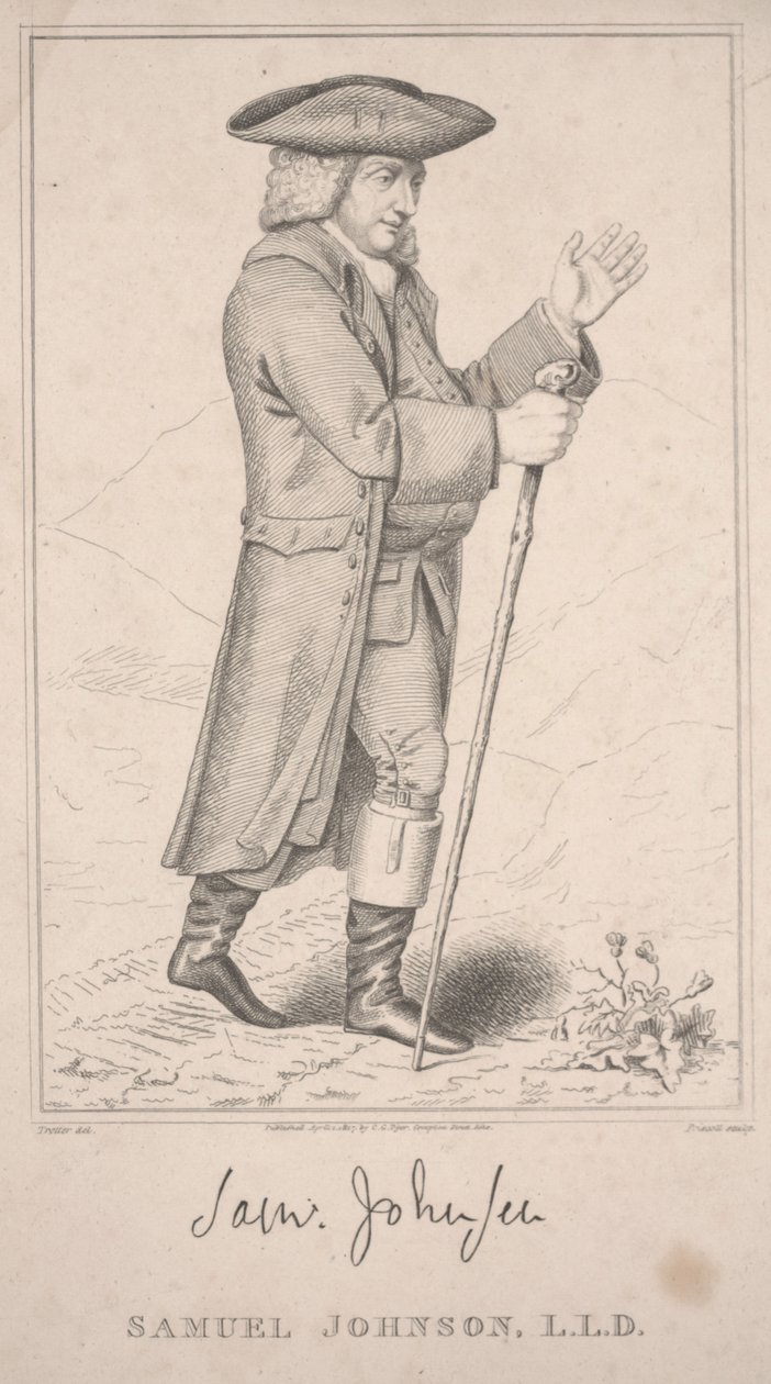 Samuel Johnson Highland-kiertueella vuonna 1773 tekijältä Thomas Priscott