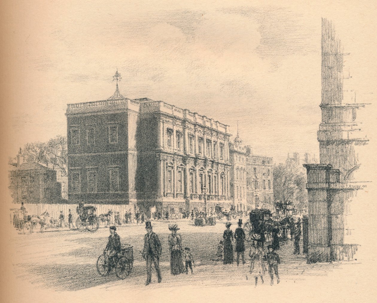 Juhlasalin ulkopuoli, Whitehall Palace, 1902 tekijältä Thomas Robert Way