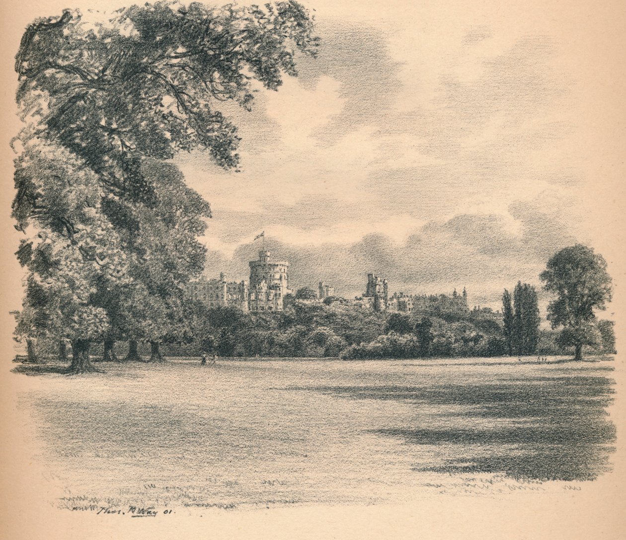 Windsorin linna kotipuistosta, 1902 tekijältä Thomas Robert Way