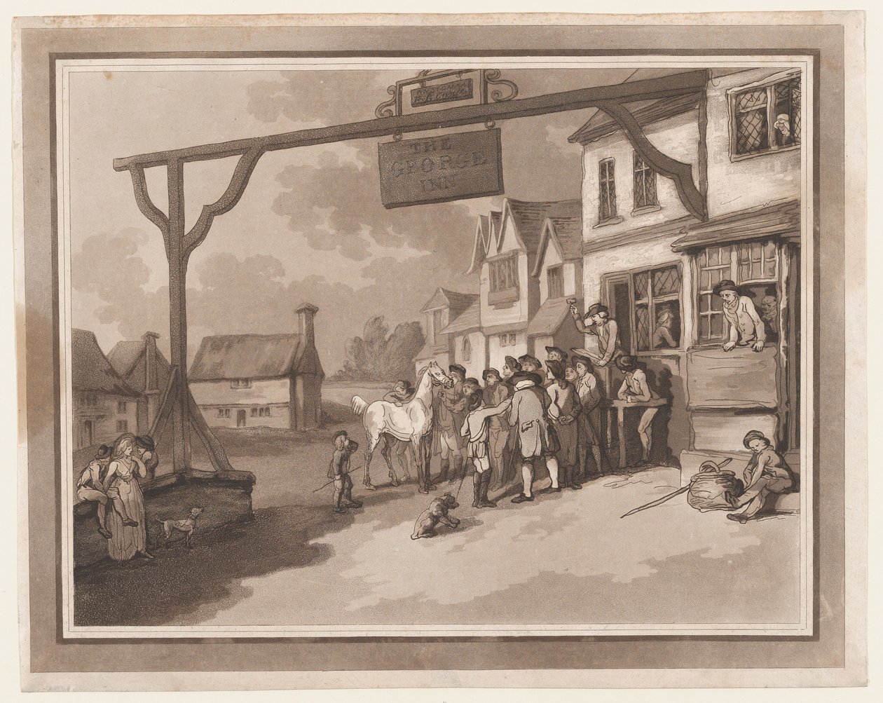 Crawley An Excursion to Brighthelmstone, 1. kesäkuuta 1790, 1. kesäkuuta 1790. Tekijät: Thomas Rowlandson, Samuel Alken. tekijältä Thomas Rowlandson, Samuel Alken