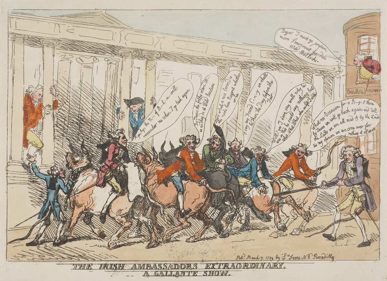 (The) Tämä irlantilainen poikkeuksellinen ja hurmaava suurlähettiläiden esitys tekijältä Thomas Rowlandson