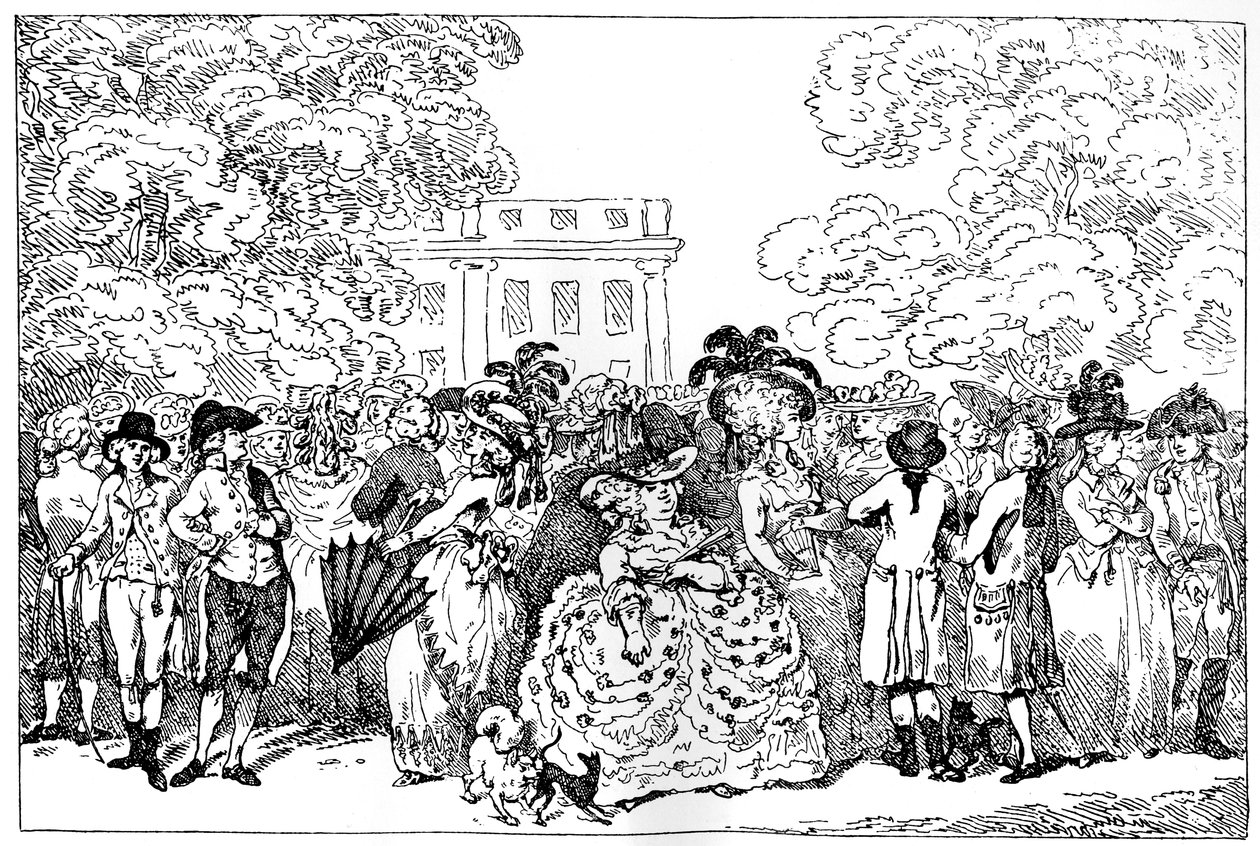 1784 tai Päivän muoti, 1784. tekijältä Thomas Rowlandson