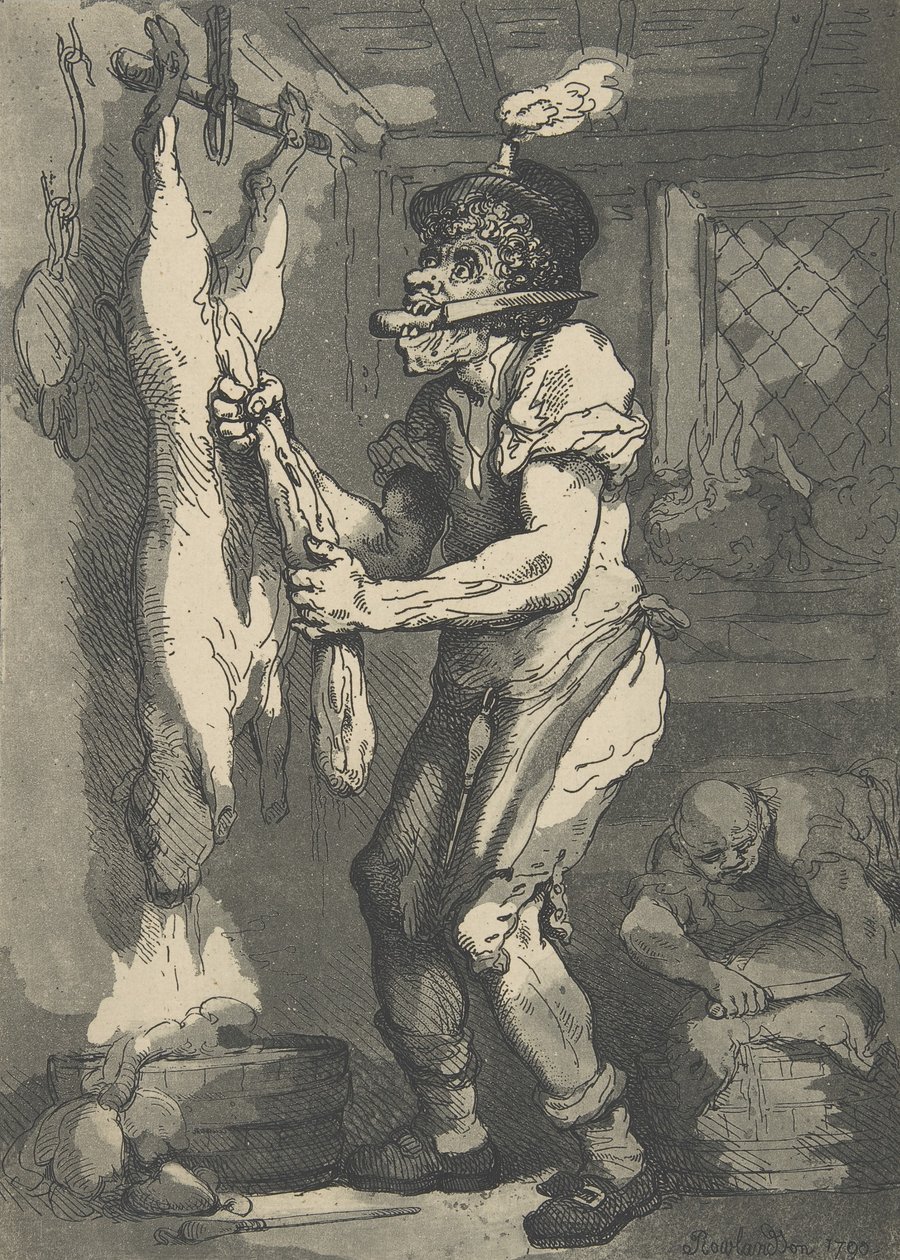 Teurastaja, 1. tammikuuta 1790, 1. tammikuuta 1790. tekijältä Thomas Rowlandson
