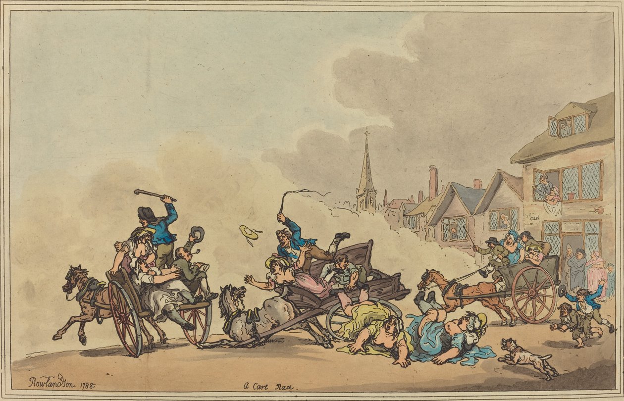 Kärrykilpailu tekijältä Thomas Rowlandson