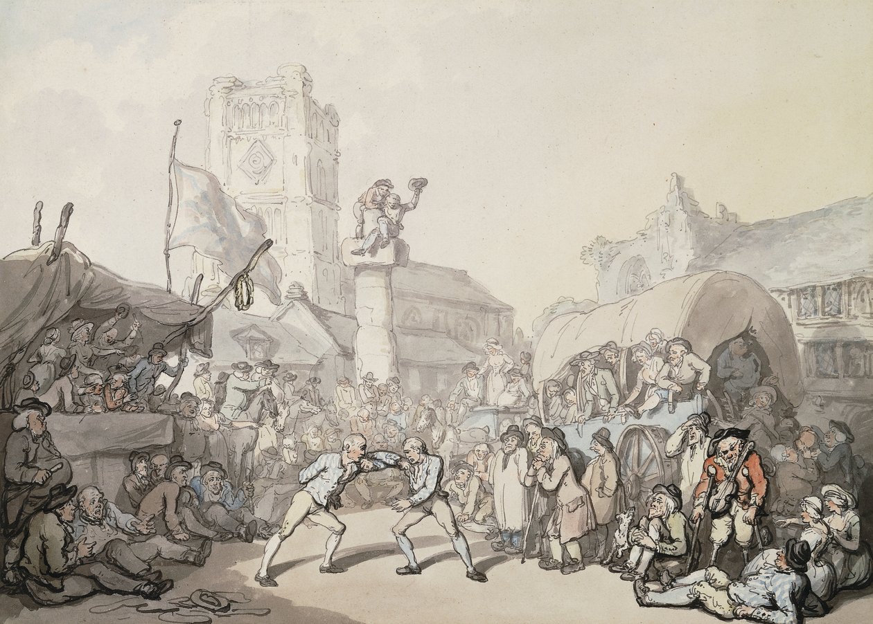 Cornish paini-ottelu, tekijältä Thomas Rowlandson