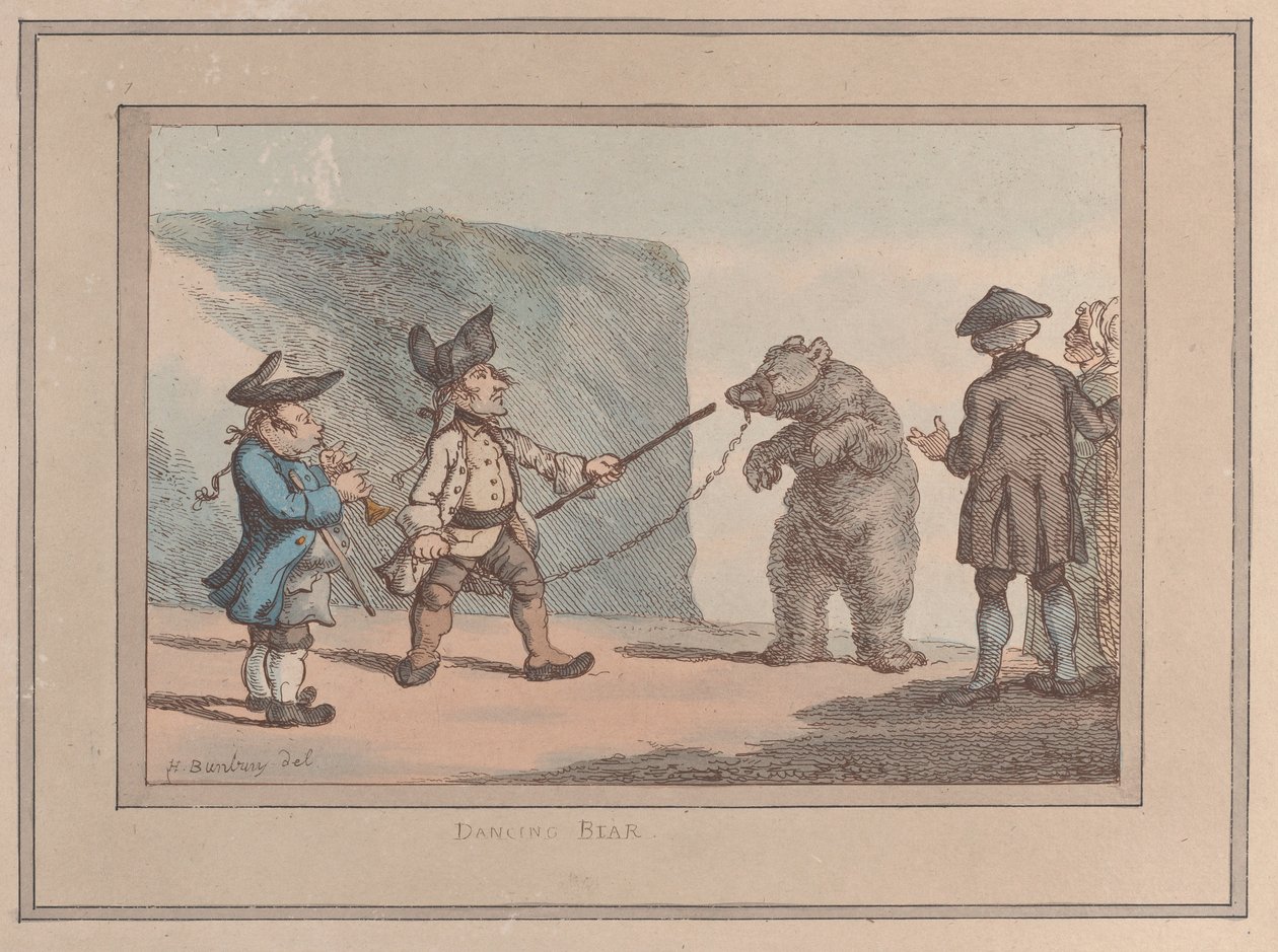 Tanssiva karhu, 1800-1827, 1800-1827. tekijältä Thomas Rowlandson