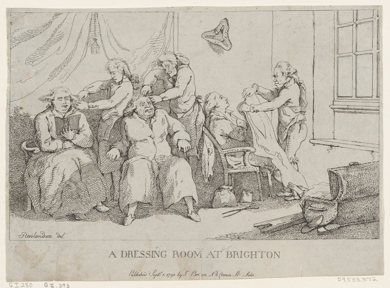 A Dressing Room at Brighton, 1 de setembre de 1790., 1 de setembre de 1790. finlandès tekijältä Thomas Rowlandson