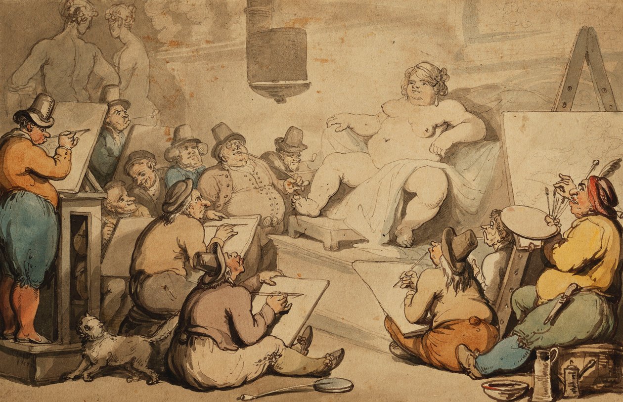 hollantilainen akatemia, tekijältä Thomas Rowlandson
