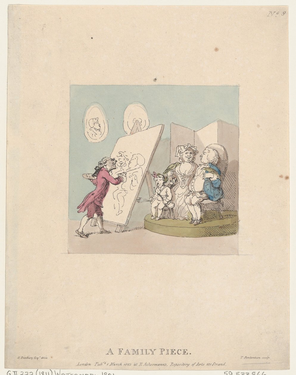 A Family Piece, 1 de març de 1803., 1 de març de 1803. finlandès tekijältä Thomas Rowlandson
