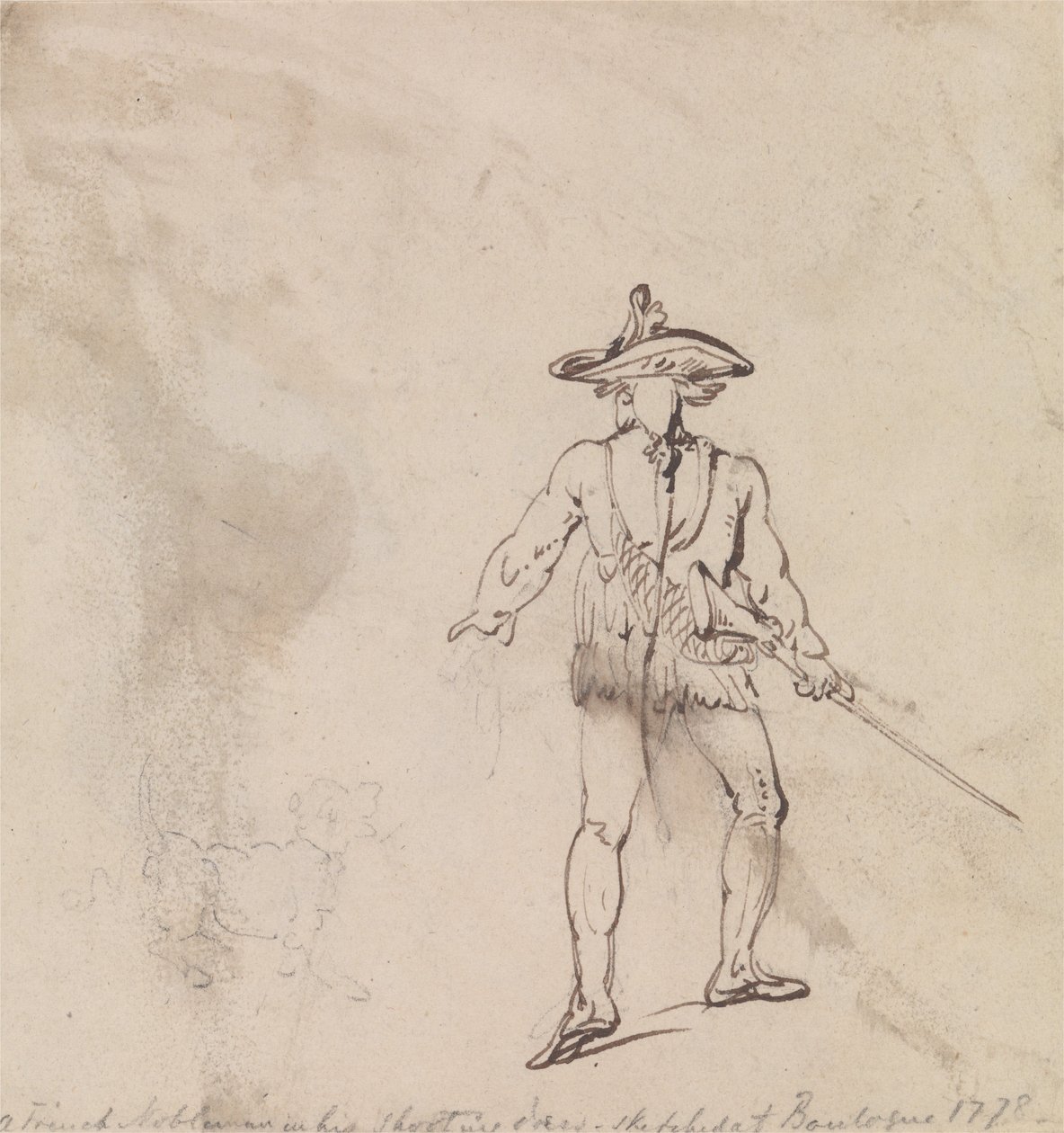 Ranskalainen aatelismies metsästämässä tekijältä Thomas Rowlandson