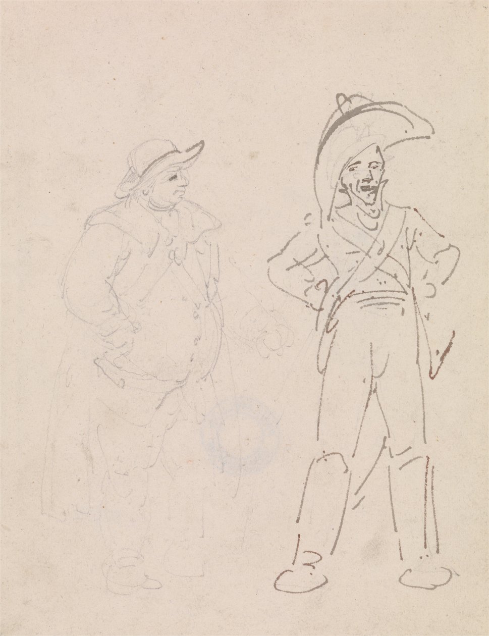 Jandarmi ja toinen mies tekijältä Thomas Rowlandson