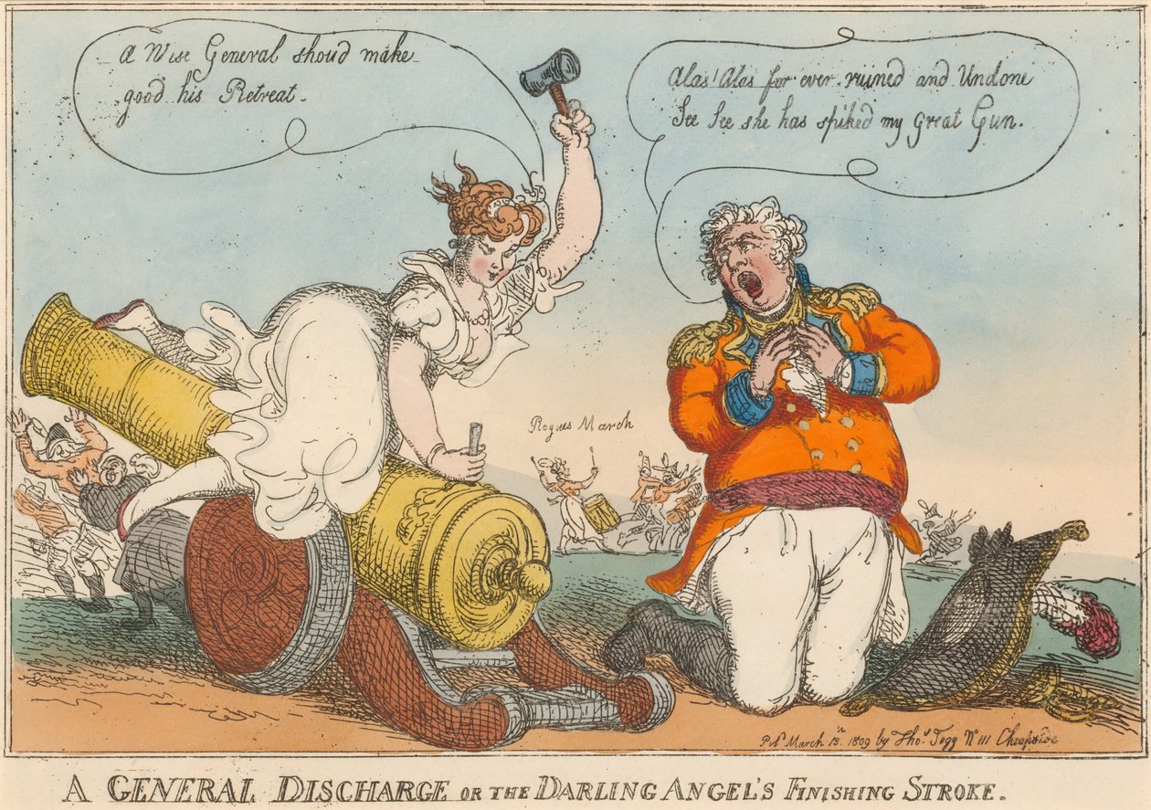 ?Yleinen vastuuvapaus vai Darling Angelin viimeistelyhalvaus? tekijältä Thomas Rowlandson