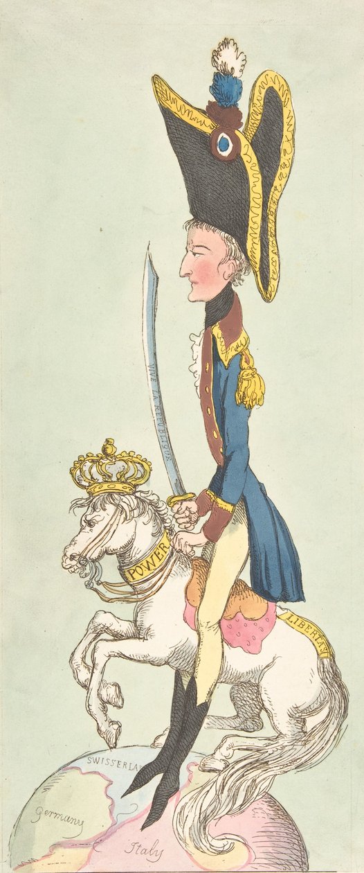 Suuri mies harrastushevosellaan, 1803, 1803. tekijältä Thomas Rowlandson