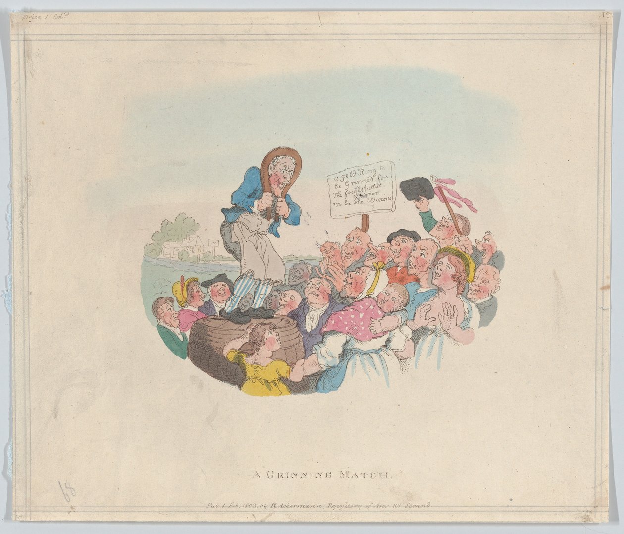 Virnistelevä ottelu, 1. helmikuuta 1803, 1. helmikuuta 1803. tekijältä Thomas Rowlandson