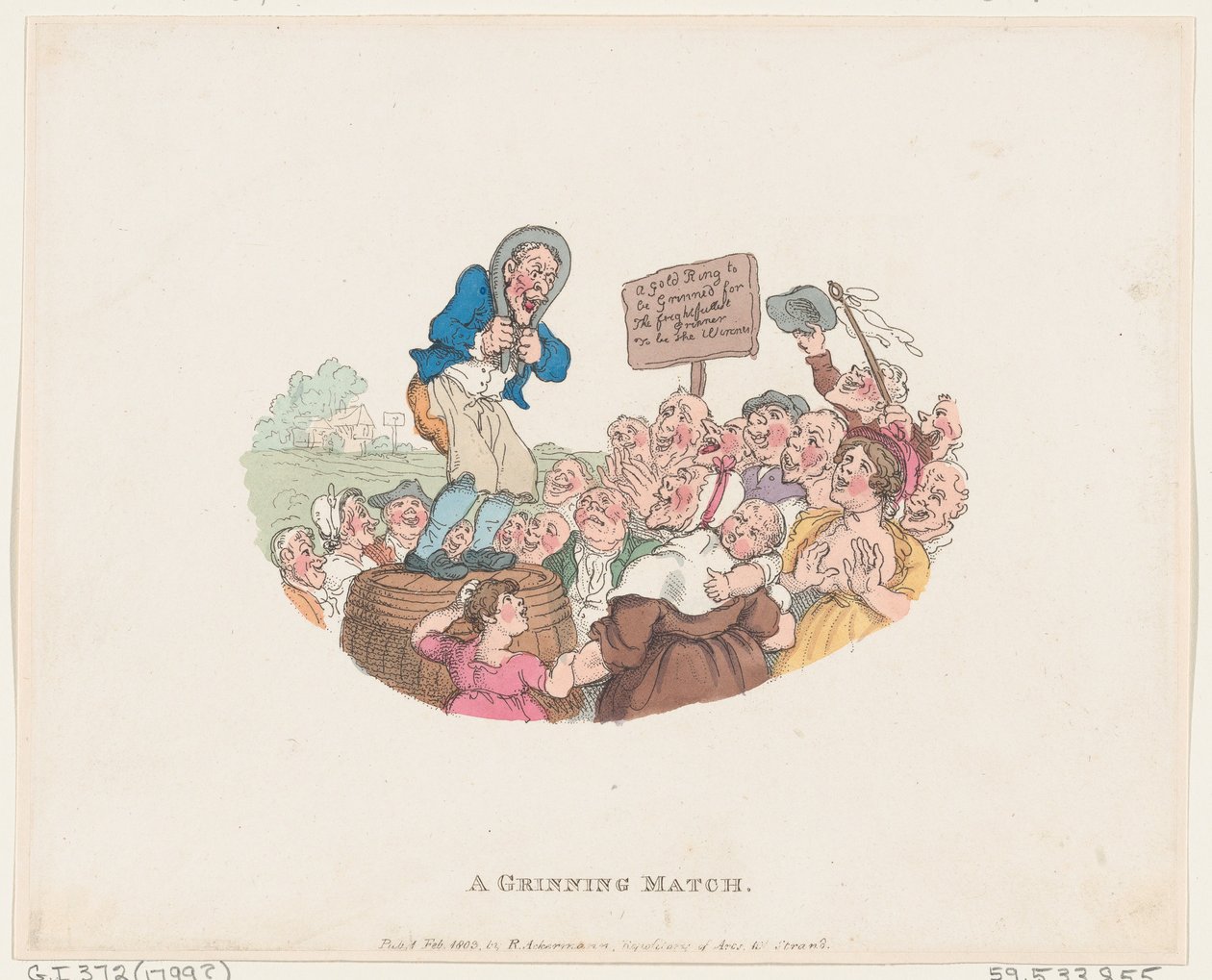 Virnistävä ottelu, 1. helmikuuta 1803, 1. helmikuuta 1803. tekijältä Thomas Rowlandson