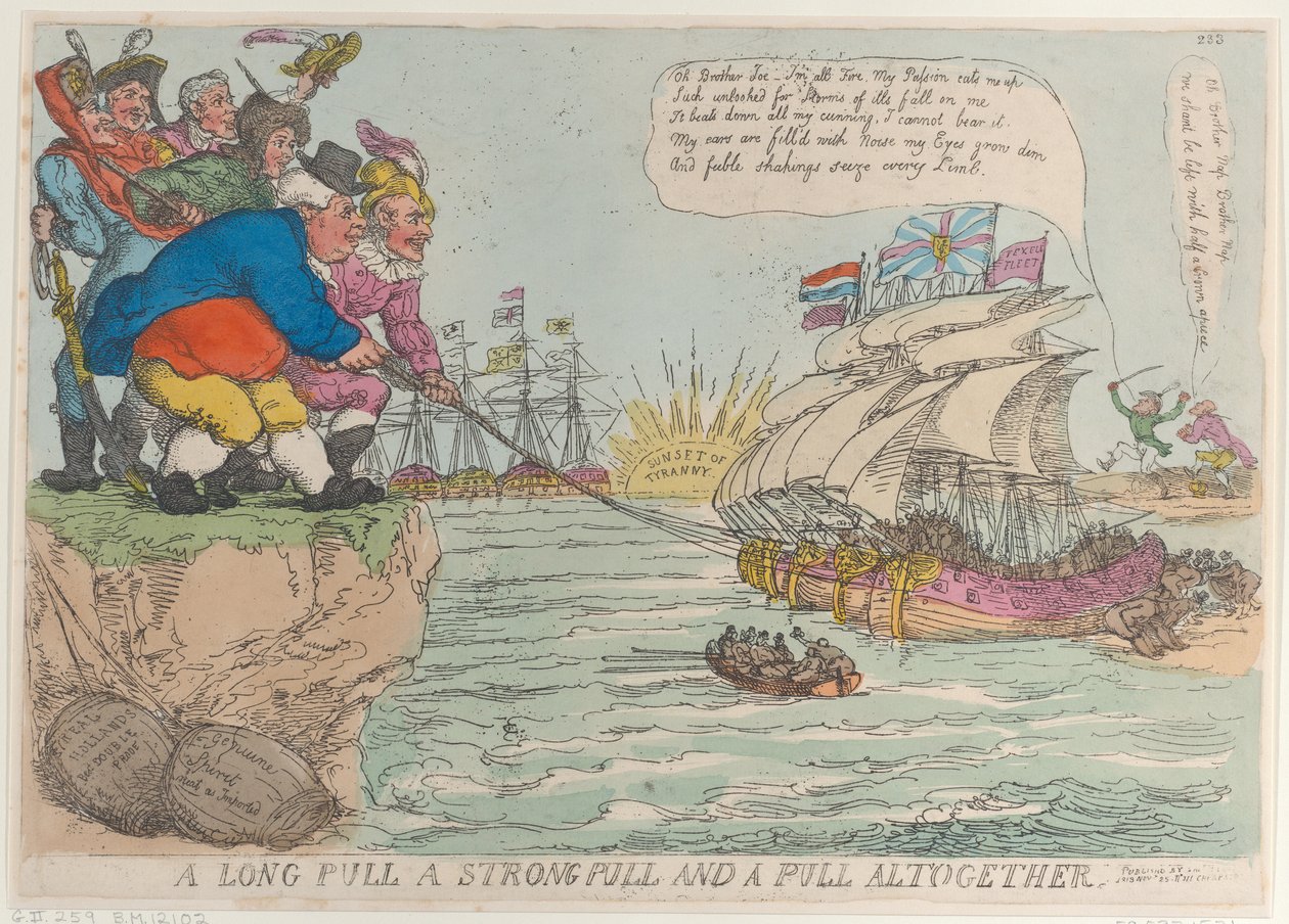 Pitkä veto Vahva veto ja veto yhteensä, 25. marraskuuta 1813., 25. marraskuuta 1813. tekijältä Thomas Rowlandson