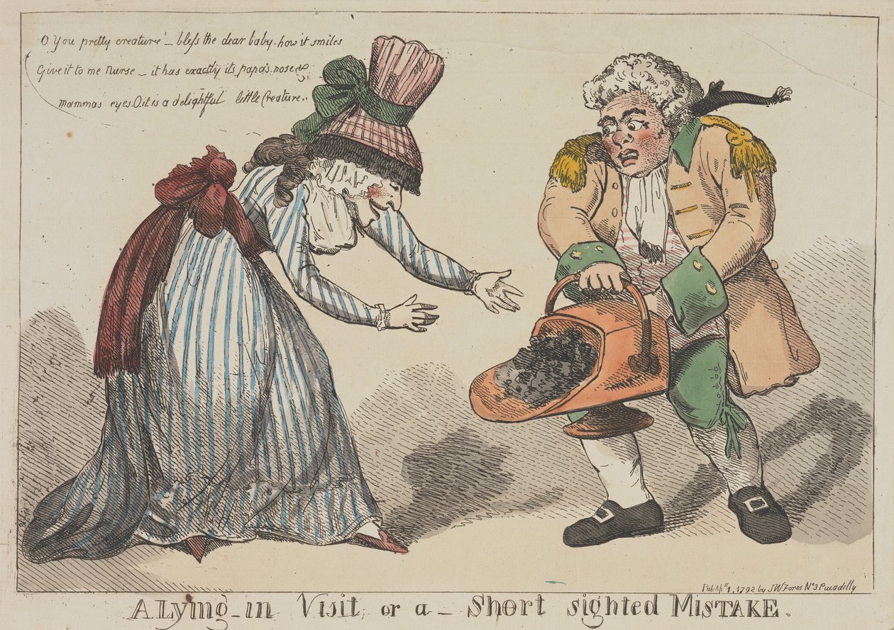 Synnytyksen jälkeinen vierailu vai lyhytnäköinen virhe tekijältä Thomas Rowlandson