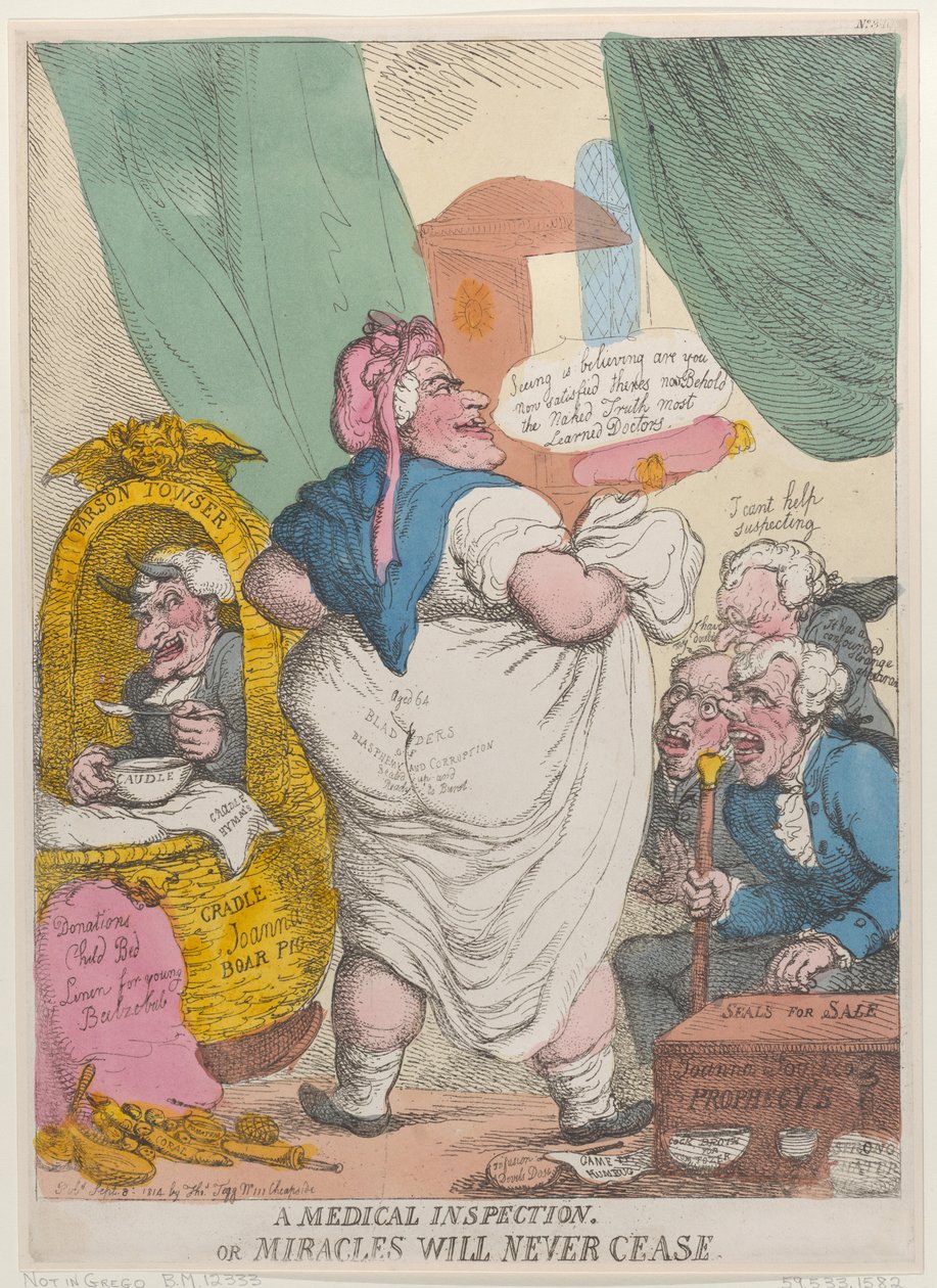 Lääketieteellinen tarkastus tai ihmeet eivät koskaan lakkaa, 15. syyskuuta 1814., 15. syyskuuta 1814. tekijältä Thomas Rowlandson