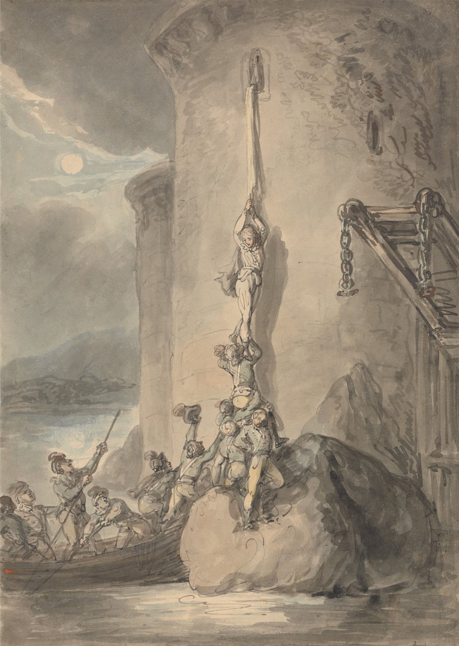 Sotilaallinen seikkailu tekijältä Thomas Rowlandson