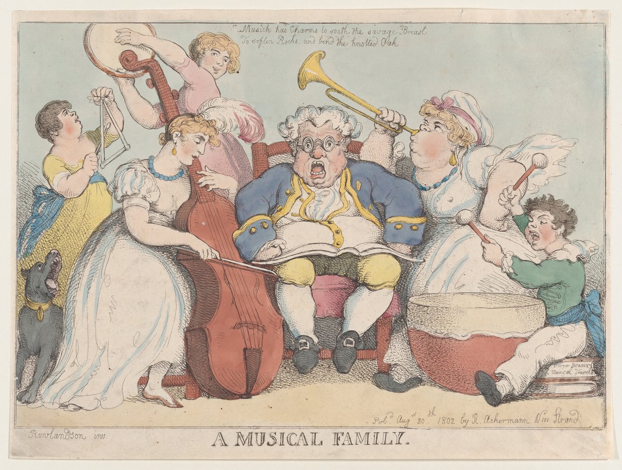Musiikkiperhe, 30. elokuuta 1802, 30. elokuuta 1802. tekijältä Thomas Rowlandson