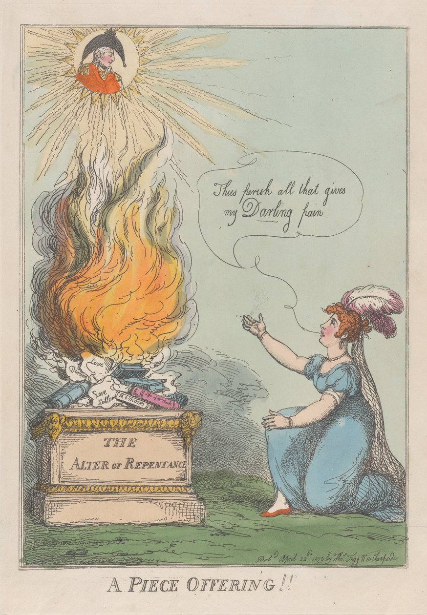 Osa tarjous!! Muistelmia, elämää, kirjeitä jne. M. A. Clarke, 22. huhtikuuta 1809, 22. huhtikuuta 1809. tekijältä Thomas Rowlandson