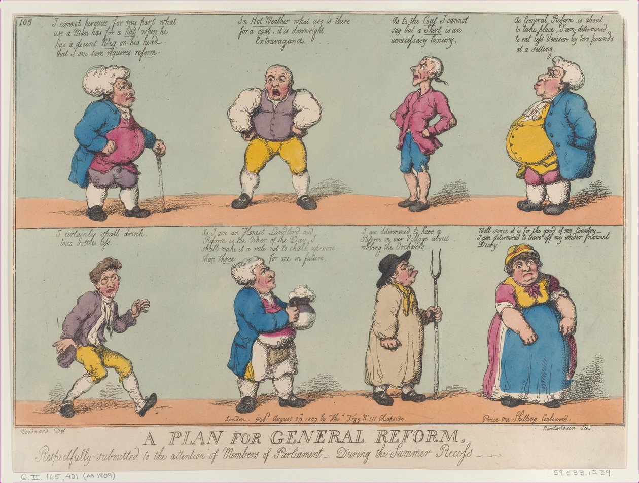 Yleisen uudistuksen suunnitelma, lähetetty kunnioittavasti jäsenten tietoon, 29. elokuuta 1809. tekijältä Thomas Rowlandson