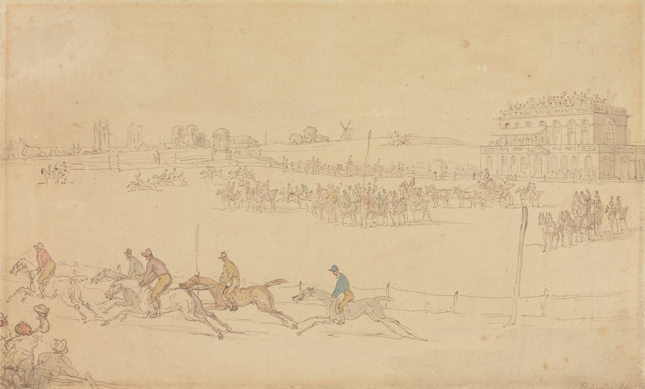 Kilpailu Knavesmiressa Yorkissa tekijältä Thomas Rowlandson