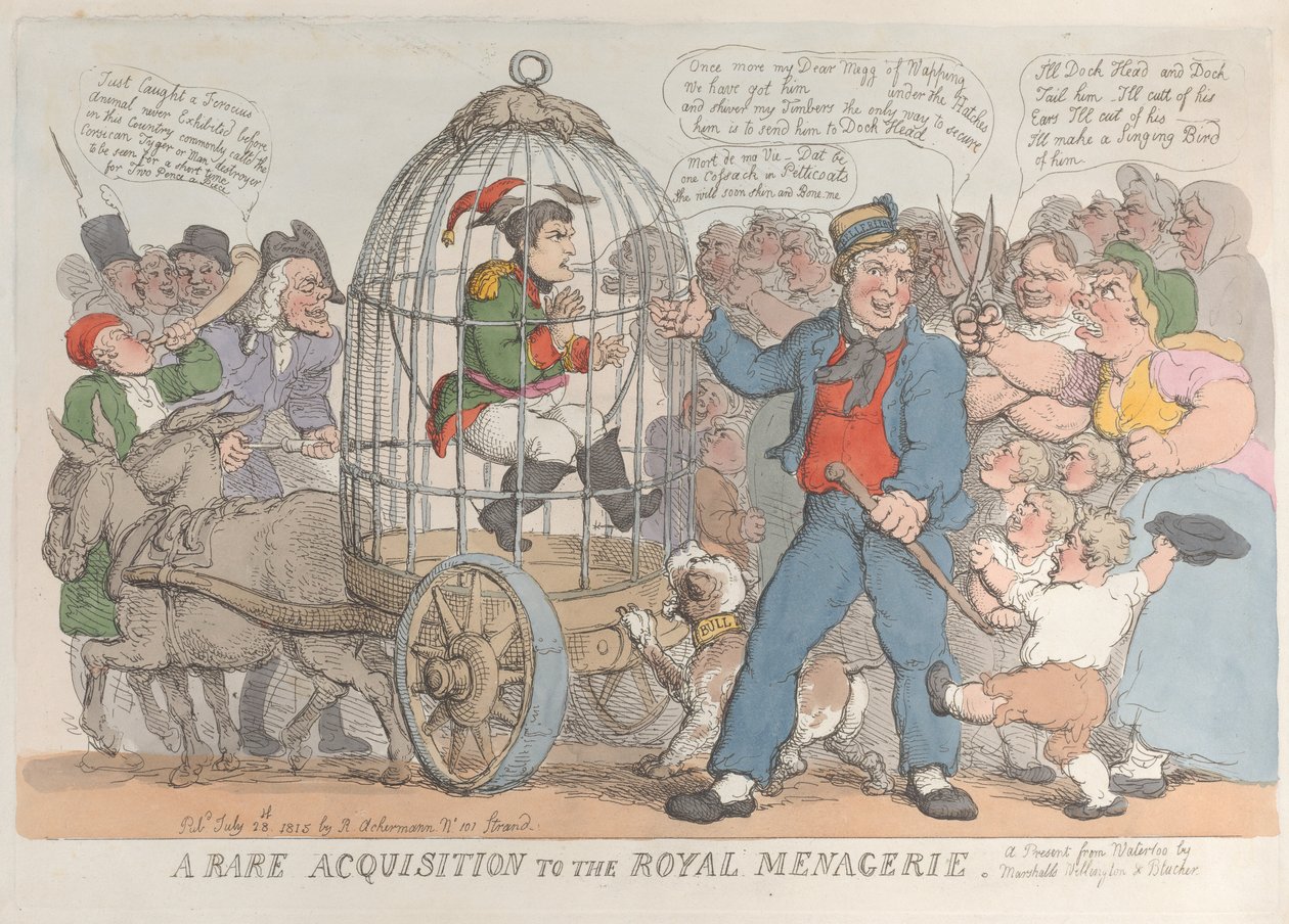 Harvinainen hankinta Royal Menagerielle, 28. heinäkuuta 1815, 28. heinäkuuta 1815. tekijältä Thomas Rowlandson