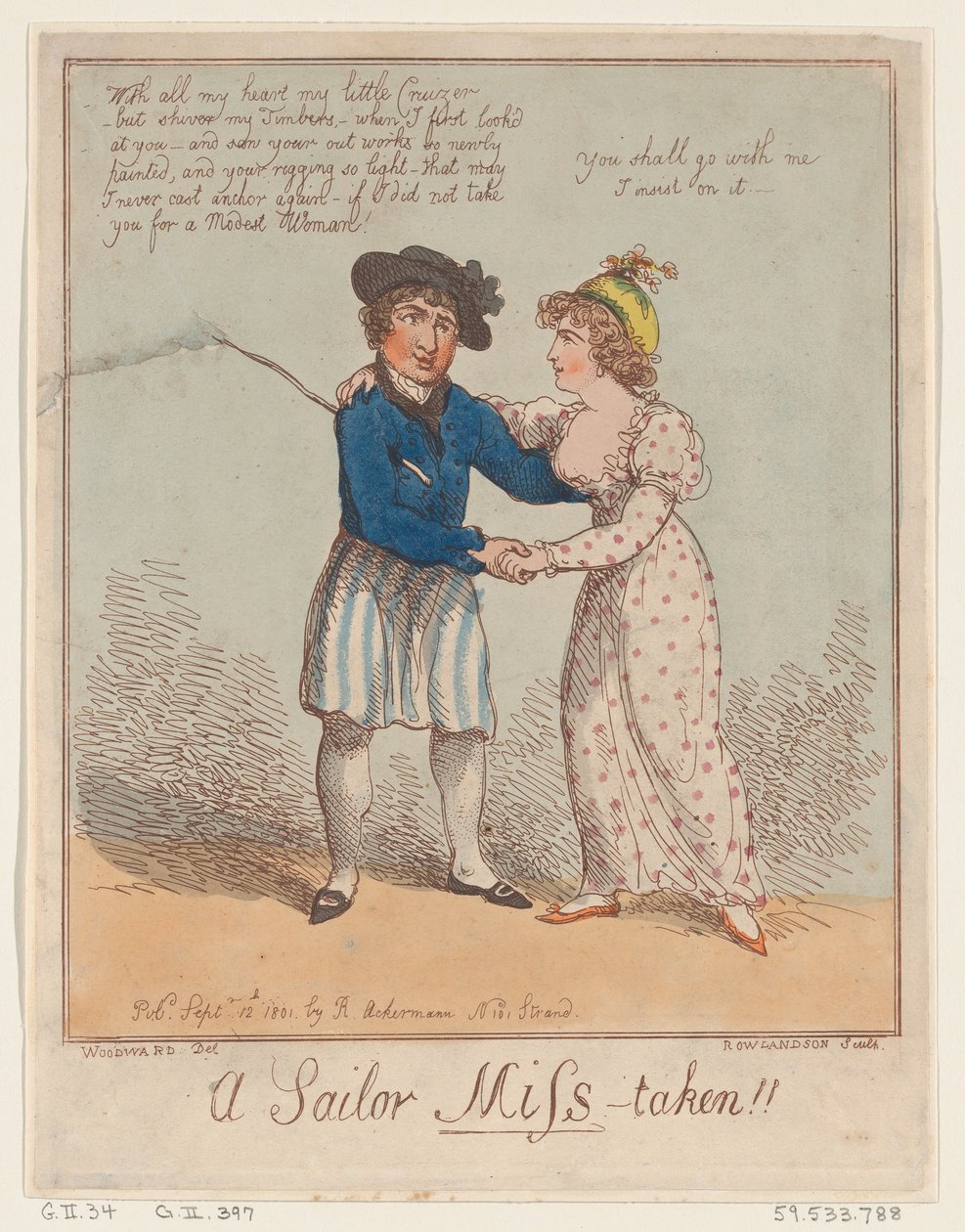 A Sailor Miss-taken!!, 12. syyskuuta 1801, 12. syyskuuta 1801. tekijältä Thomas Rowlandson