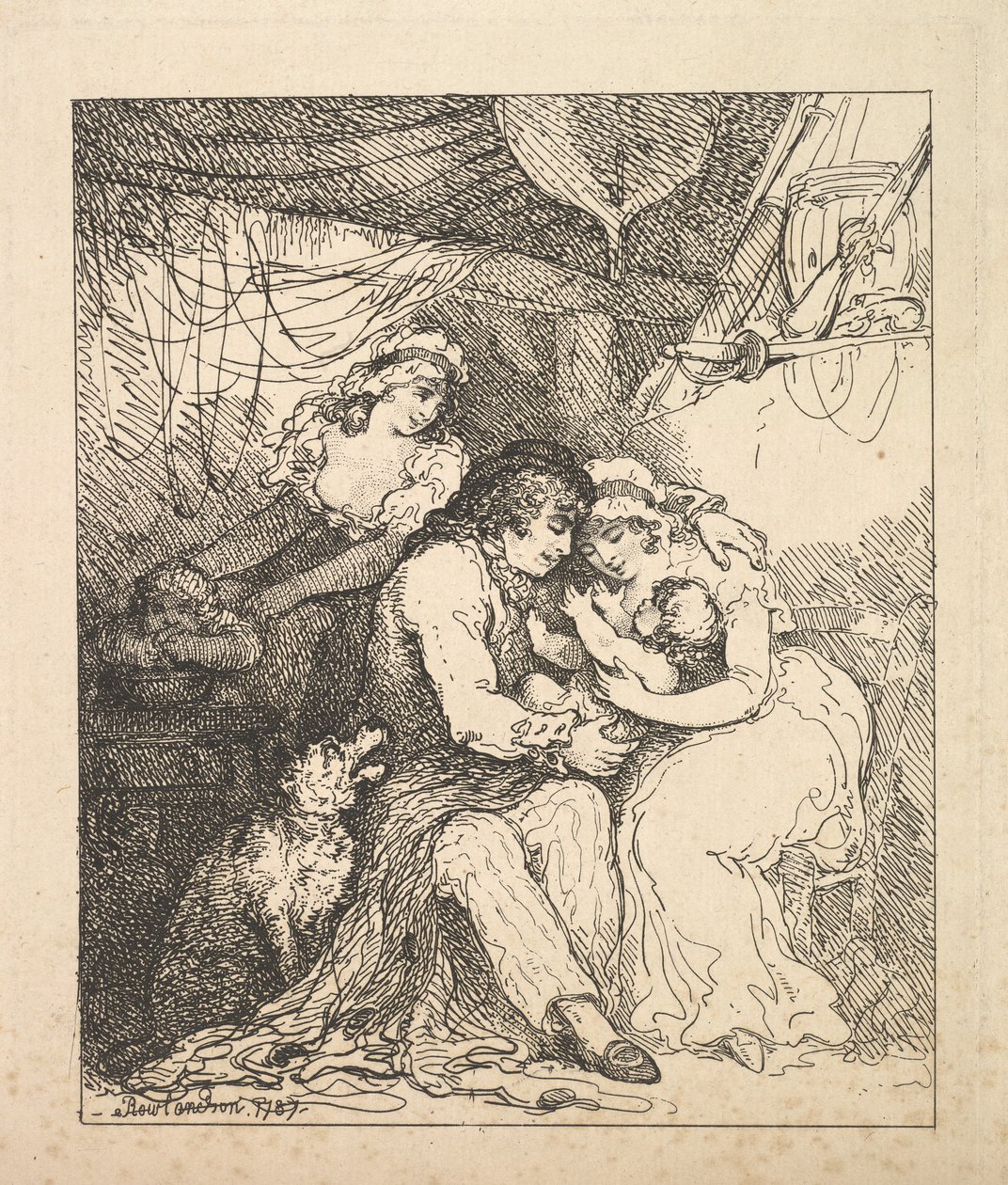 Merimiehen perhe tekijältä Thomas Rowlandson